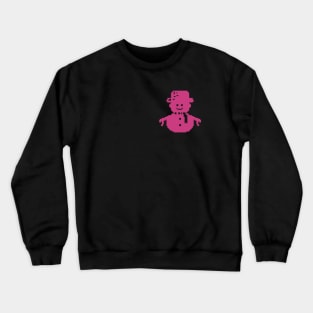 Pink Snowman pixel art Crewneck Sweatshirt